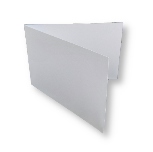 Dubbele kaart liggend 10 x 30 cm Wit per 25 stuks