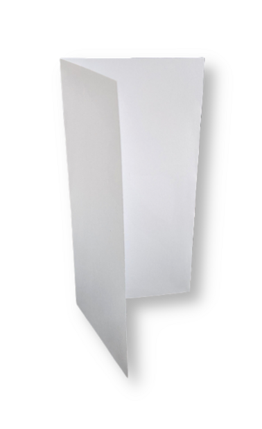 Dubbele kaart staand 18 x 18 cm Wit per 25 stuks