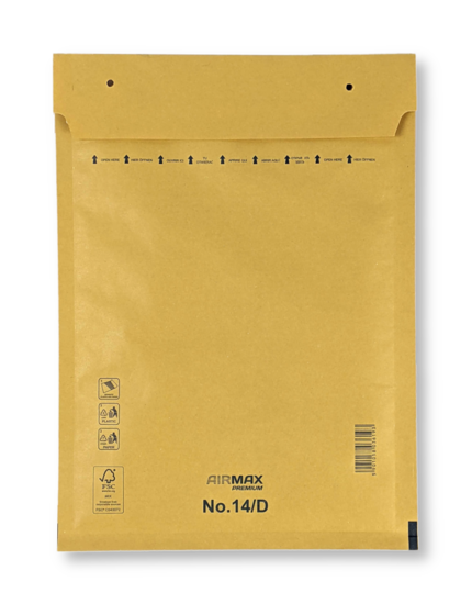 Luchtkussenenvelop 14/D 20 x 27,5 cm Bruin per doos (100 st.)