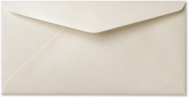 Envelop 11 x 22 cm Metallic Cream