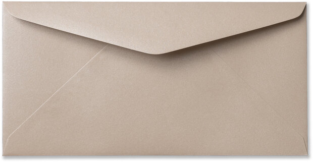 Envelop 11 x 22 cm Metallic Sand