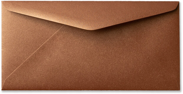 Envelop 11 x 22 cm Metallic Bronze