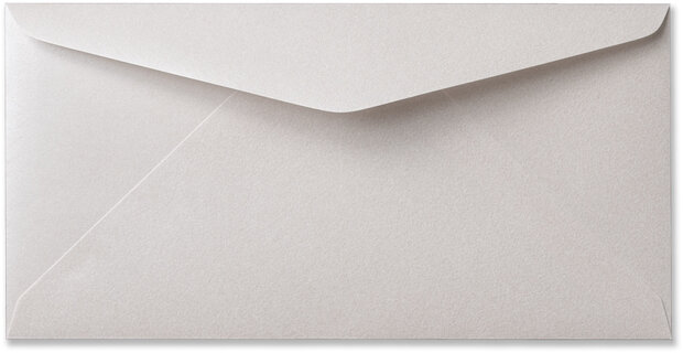 Envelop 11 x 22 cm Metallic Oyster
