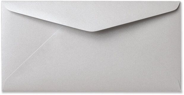 Envelop 11 x 22 cm Metallic Platinum