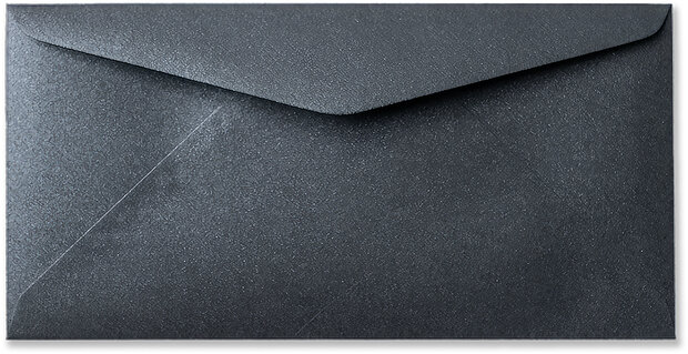 Envelop 11 x 22 cm Metallic Black