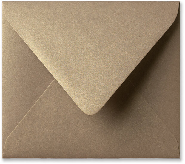 Envelop 12,5 x 14 cm Metallic Champagne