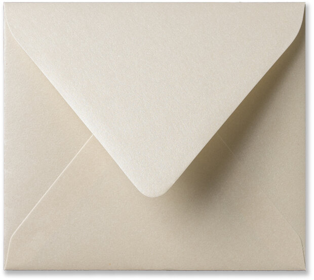 Envelop 12,5 x 14 cm Metallic Cream