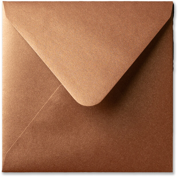 Envelop 14 x 14 cm Metallic Bronze