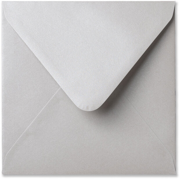 Envelop 14 x 14 cm Metallic Platinum