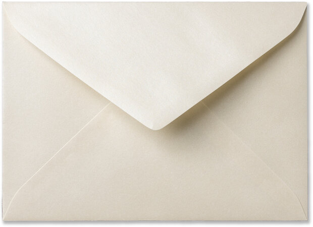 Envelop 15,6 x 22 cm Metallic Cream