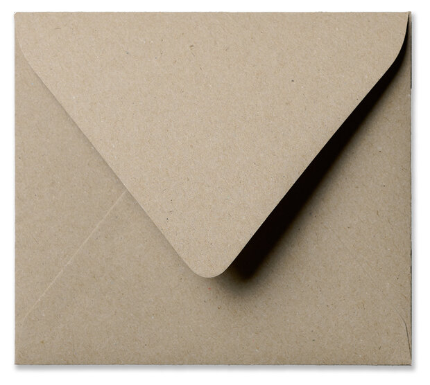 Envelop 12,5 x 14 cm Kraft natuurgrijs