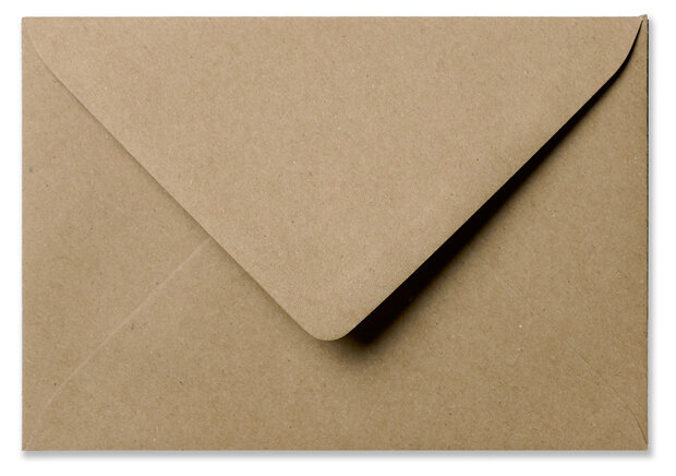 Envelop 12 x 18 cm Kraft natuurbruin