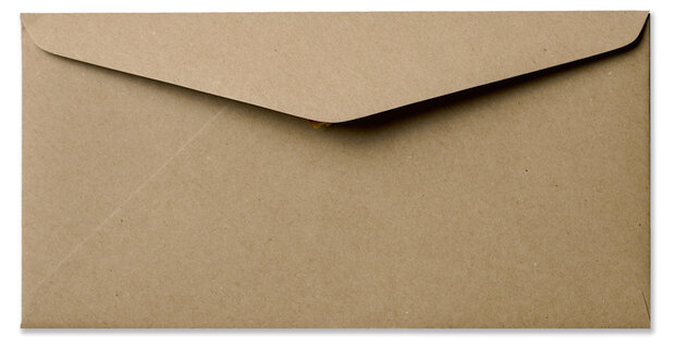 Envelop 11 x 22 cm Kraft natuurbruin
