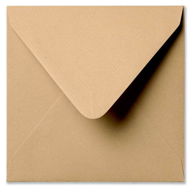 Envelop 12 x 12 cm Kraft bruin