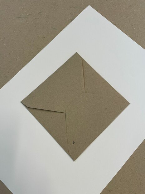 Envelop 14 x 14 cm Karton Grijs