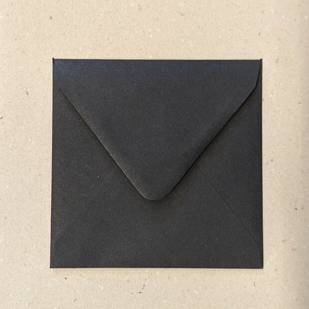 Envelop 14 x 14 cm Zwart
