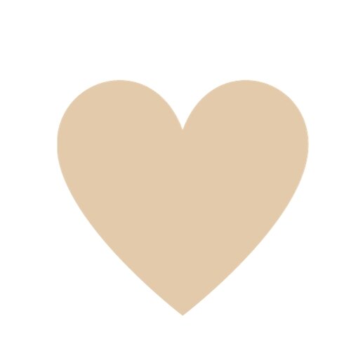 Sluitzegel hartje Beige