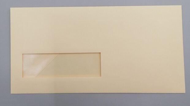 Envelop 11 x 22 cm chamois venster