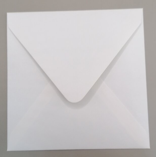Envelop 14 x 14 cm Stuctuur Wit Premium