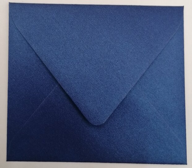 Envelop 12,5 x 14 cm Metallic Blue