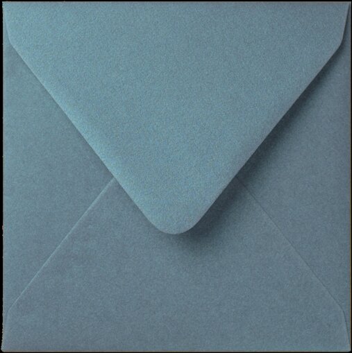 Envelop metallic petrol 14 x 14 cm