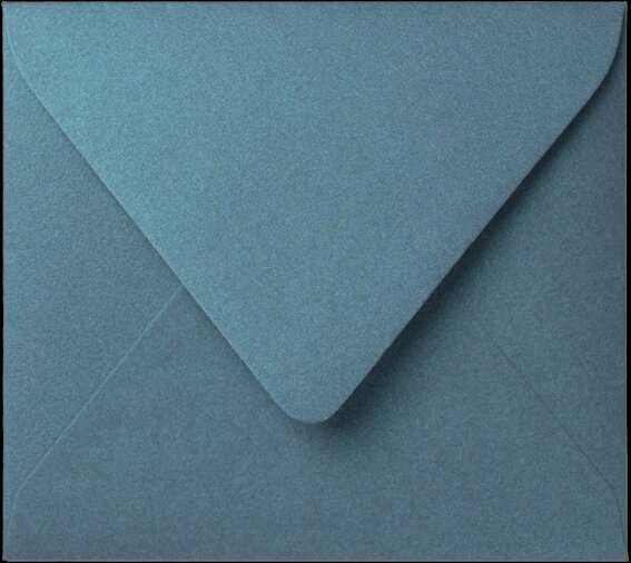 Envelop metallic petrol 12.5 x 14 cm
