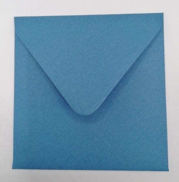 Envelop 14 x 14 cm Kraft blauw