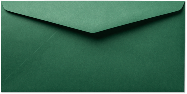 Envelop 11 x 22 cm Kerstgroen