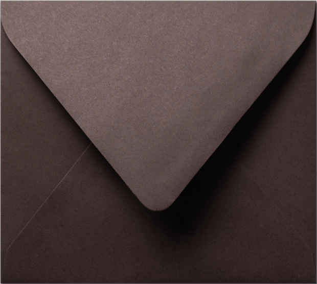 Envelop 12,5 x 14 cm Chocolat