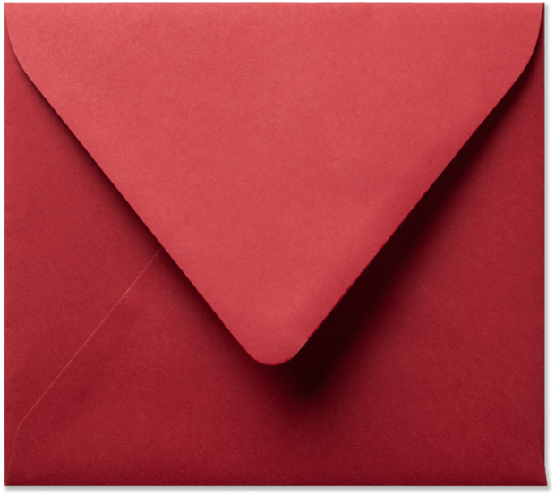 Envelop 12,5 x 14 cm Kerstrood
