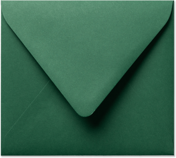 Envelop 12,5 x 14 cm Kerstgroen