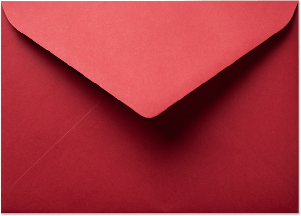 Envelop 15,6 x 22 cm A5 Kerstrood