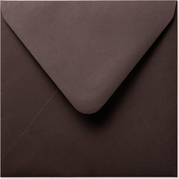 Envelop 16 x 16 cm Chocolat