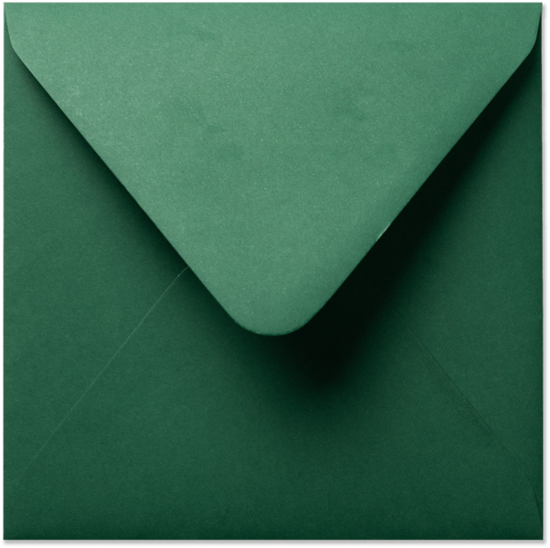 Envelop 16 x 16 cm Kerstgroen