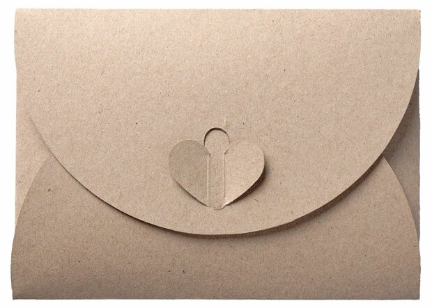 Cadeau Envelop 11 x 15,6 cm grijs/bruin