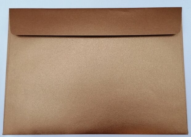 Envelop 16,2 x 22,9 cm Metallic Bronze striplock