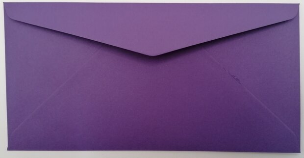 Envelop 11x22 cm paars