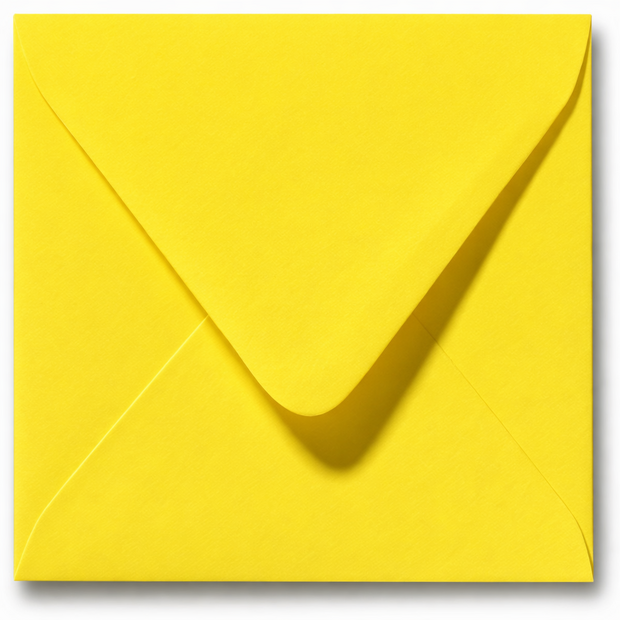 Envelop 16 x 16 cm Kanariegeel
