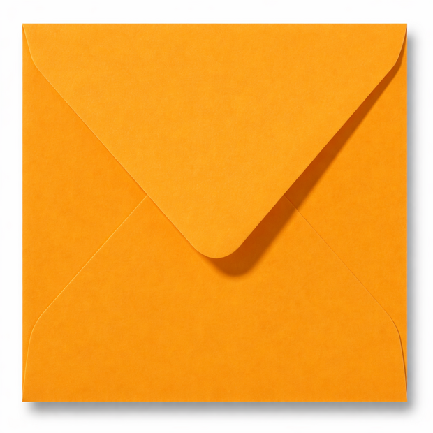 Envelop 14 x 14 cm Goudgeel