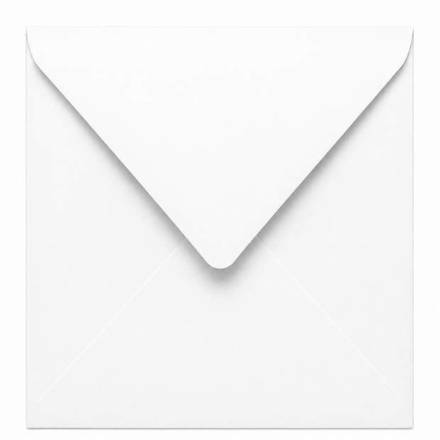Envelop 16 x 16 cm White (korte klep)