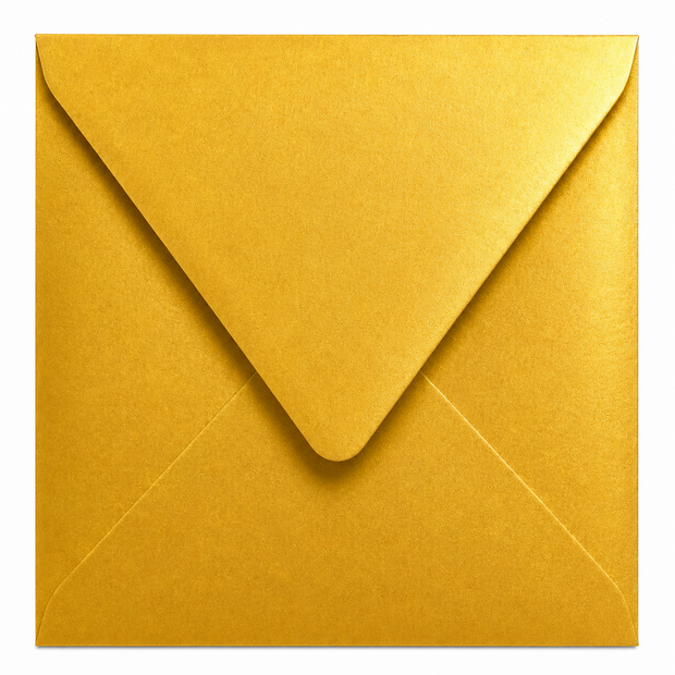 Envelop 16 x 16 cm Metallic Gold (lange klep)