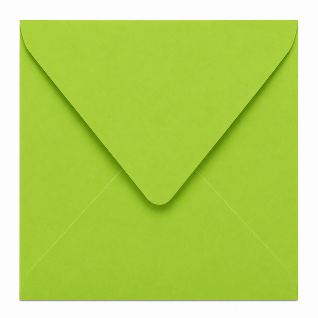 Envelop 15,5 x 15,5 cm Lime Green (lange klep)