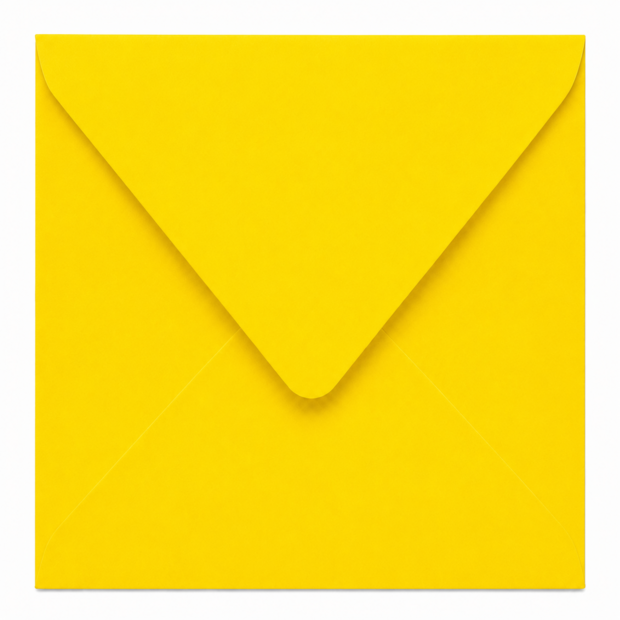 Envelop 13 x 13 cm Lemon Yellow (lange klep)