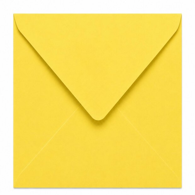Envelop 13 x 13 cm Canary Yellow (lange klep)