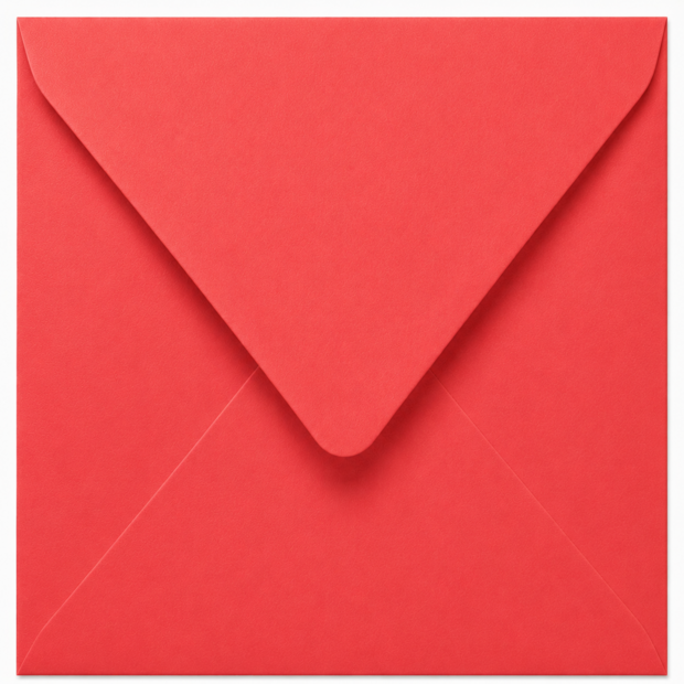 Envelop 13 x 13 cm Poppy Red (lange klep)