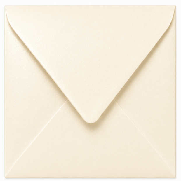 Envelop 17 x 17 cm Fresh Cream (lange klep)