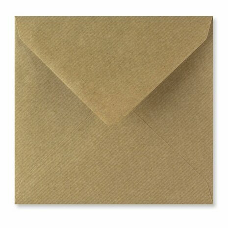 Envelop 15,5 x 15,5 cm Brown Ribbed