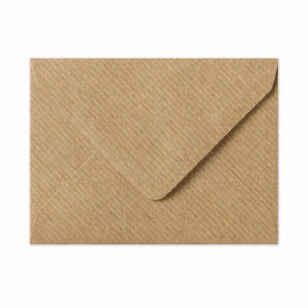 Envelop 8,2 x 11,3 cm Brown Ribbed Gloss
