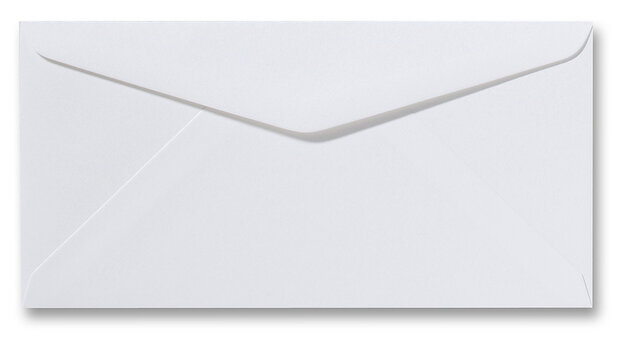 Envelop 11 x 22 cm wit structuur