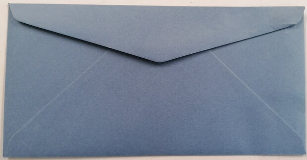 Envelop 11 x 22 cm Kraft blauwgrijs